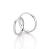 Alianzas de boda de platino con diamantes