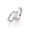 Alianzas de boda de platino con diamantes