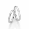 Alianzas de boda de platino con diamantes