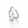 Alianzas de boda de platino con diamante