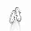 Alianzas de boda de platino con diamantes