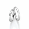 Alianzas de boda de platino con diamantes