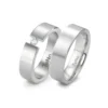 Alianzas de boda de acero con diamante