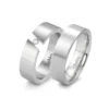 Alianzas de boda de acero con diamante