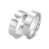 Alianzas de boda de acero con diamante