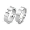 Alianzas de boda de acero con diamante