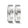 Alianzas de boda de acero con diamante