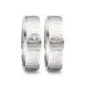 Alianzas de boda de acero con diamante