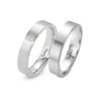Alianzas de boda de acero con diamantes