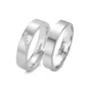 Alianzas de boda de acero con diamantes