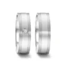 Alianzas de boda de acero con diamante