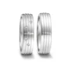 Alianzas de boda de acero con diamantes