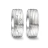 Alianzas de boda de acero con diamantes