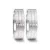 Alianzas de boda de acero con diamante