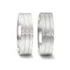Alianzas de boda de acero con diamantes