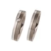 Alianzas de boda de titanio y platino con diamante