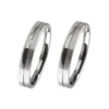 Alianzas de boda de acero con diamante