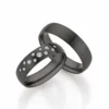 Alianzas de boda de zirconio con diamantes
