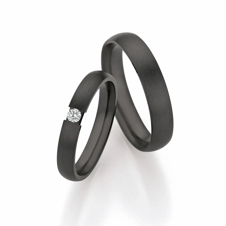 Alianzas de boda de zirconio con diamante