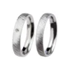 Alianzas de boda de acero con diamante
