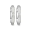 Alianzas de boda de acero con diamante