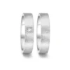 Alianzas de boda de acero con diamante