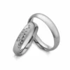 Alianzas de boda de tántalo con diamantes