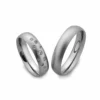 Alianzas de boda de tántalo con diamantes
