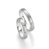Alianzas de boda de plata con diamantes