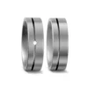 Alianzas de boda de titanio con diamante