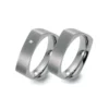 Alianzas de boda de titanio con diamante