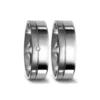 Alianzas de boda de titanio con diamante