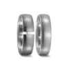 Alianzas de boda de titanio con diamante