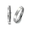 Alianzas de boda de titanio con diamantes