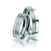 Alianzas de boda de titanio con diamantes
