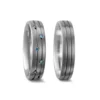Alianzas de boda de titanio con diamantes