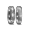 Alianzas de boda de titanio con diamantes