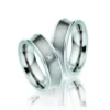 Alianzas de boda de titanio con diamante