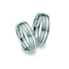 Alianzas de boda de titanio y platino con diamante