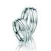 Alianzas de boda de titanio con diamantes