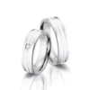 Alianzas de boda de titanio y cerámica con diamante