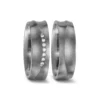 Alianzas de boda de titanio con diamantes