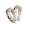 Alianzas de boda de titanio con diamante