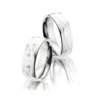 Alianzas de boda de titanio y cerámica con diamantes
