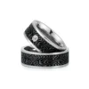 Alianzas de boda de titanio y carbono con diamante