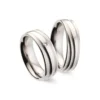 Alianzas de boda de titanio con diamante