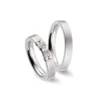 Alianzas de boda de titanio con diamantes