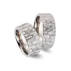 Alianzas de boda de titanio con diamante