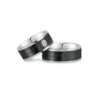 Alianzas de boda de titanio y carbono con diamante