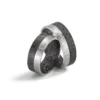Alianzas de boda de carbono y titanio con diamantes